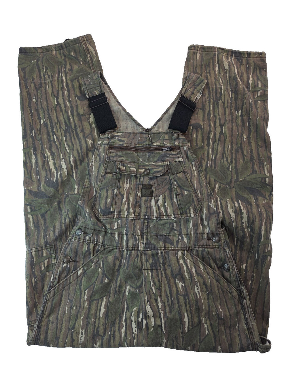 Liberty Vintage USA Green Realtree Camo Bib Overalls Mens Size 32x31